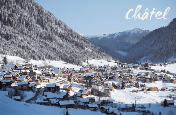 Chatel- charmant Skidorf in Französische Alpen