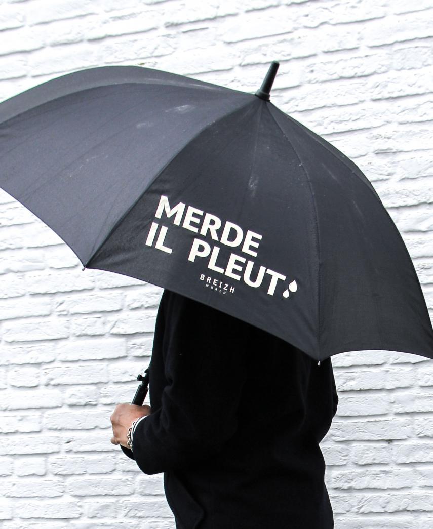 Regenschirm Merde il pleut - Breizh world