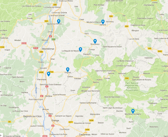 Drome mooiste dorpje Google maps 535x436