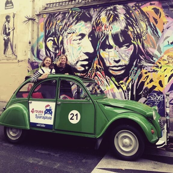Riesiges Porträt von Serge Gainsbourg zusammen mit Jane Birkin