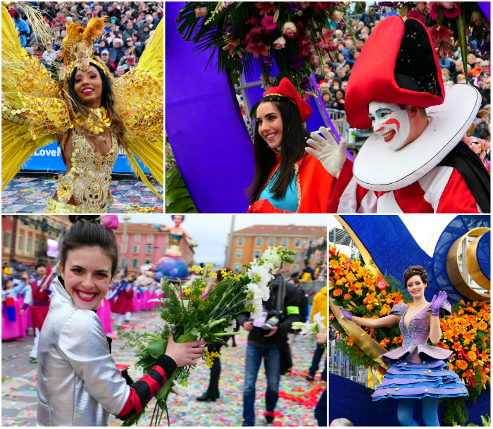Karneval in Nizza mit Blumen aus der Region