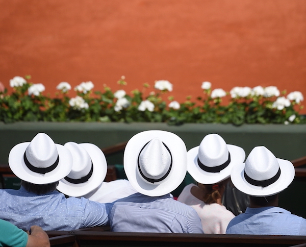 Roland Garros - Zuschauer mit Panama Hut
