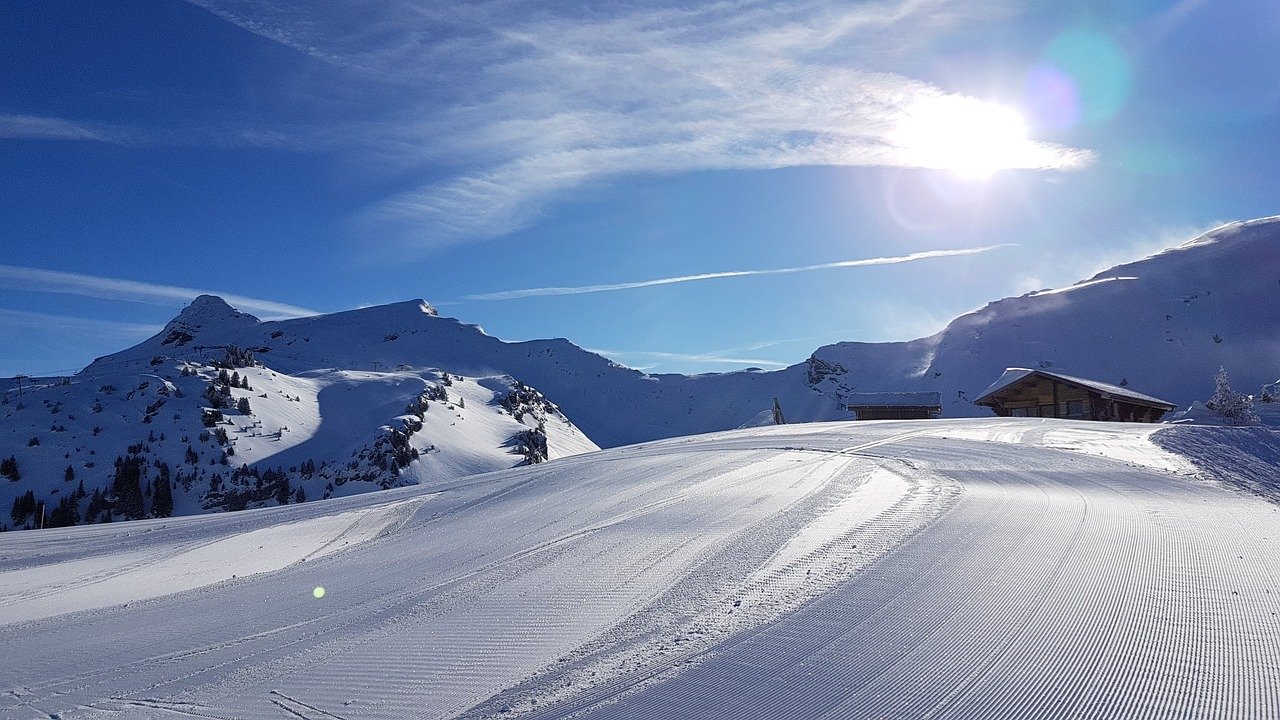 Schnee Berg panorama Winter