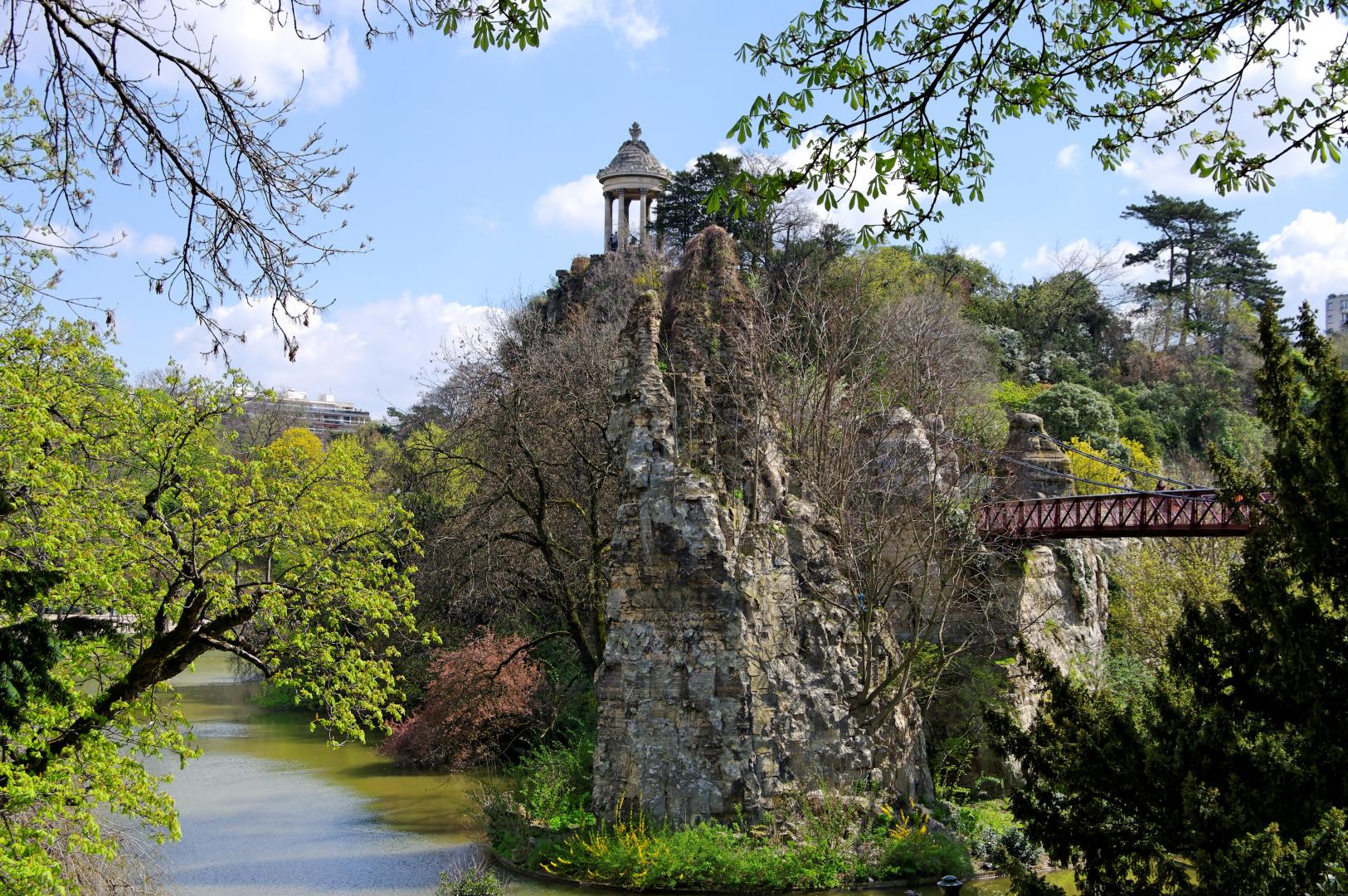 Buttes Chaumont Paris Park Gärten