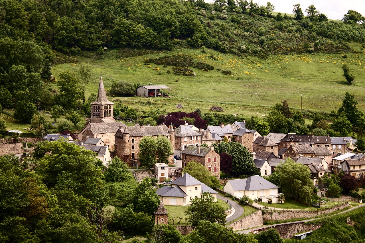 Dorf Aveyron 10 ruhigsten französischen Departements