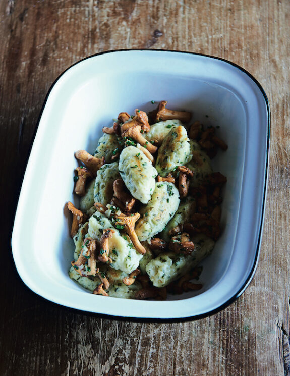 Rezept für Elsässer Kässknepfle mit Pfifferlingen