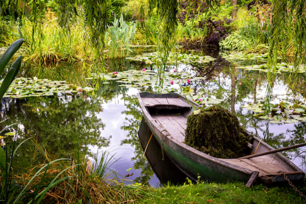 Monet's Gardens and lake with water lilies at Giverny, Normandy, France