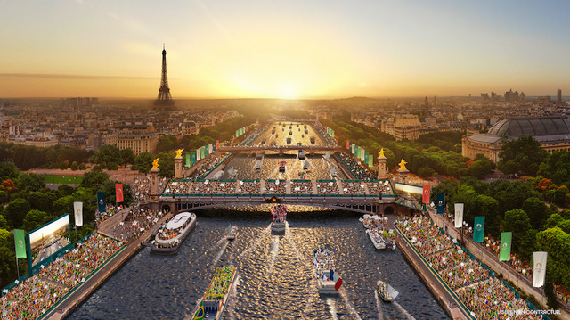 Olympischen Spiele in Paris Seine
