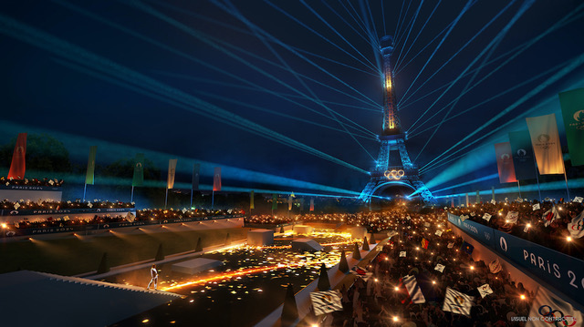 Olympischen Spiele in Paris Seine