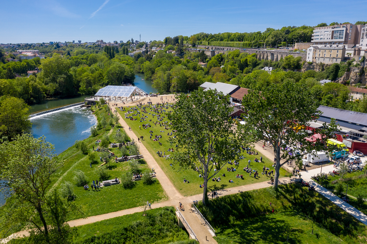 Poitiers guinguette in het park studenten