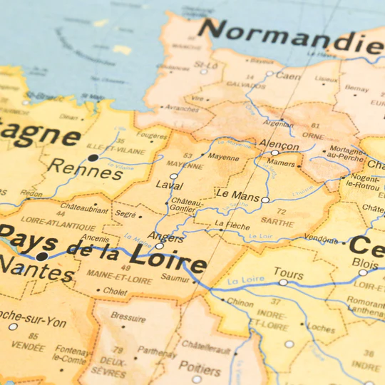 kaart Frankrijk departementen-Frankreich