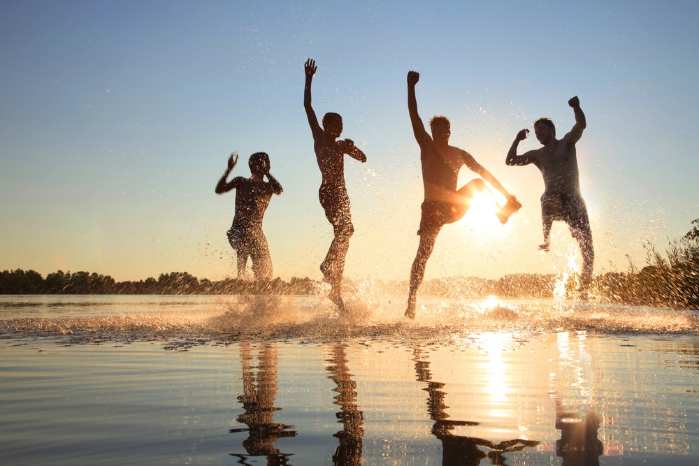 met tieners op vakantie