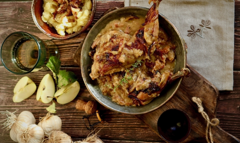 Normandische kip stoofgerecht
